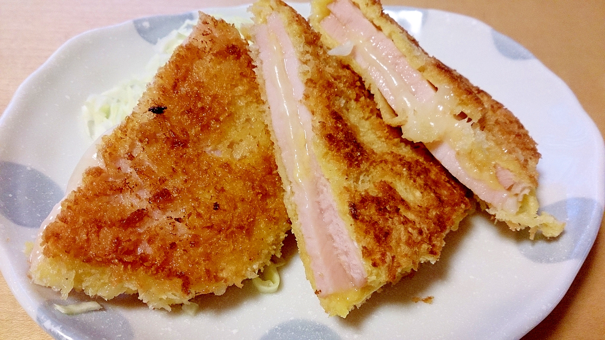 チーズ入りハムカツ お中元のハム消費レシピ レシピ 作り方 By ぼーずの母ちゃん 楽天レシピ