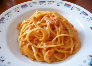カニさんのトマトクリームパスタ