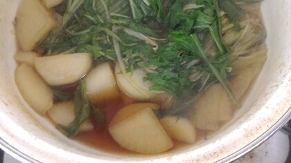 水菜と大根の煮物