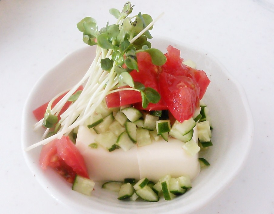 夏野菜の中華風冷や奴