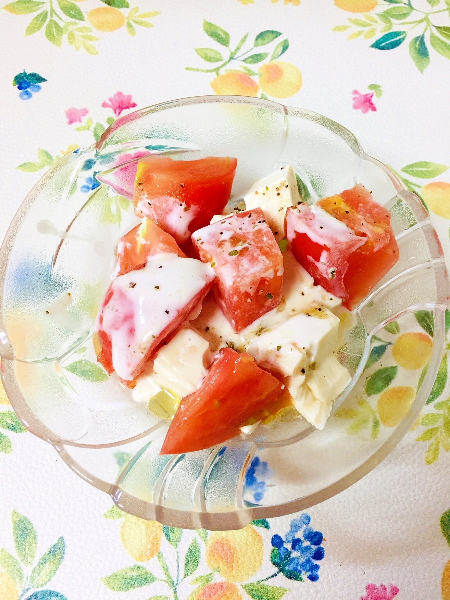 トマトと豆腐のサラダ