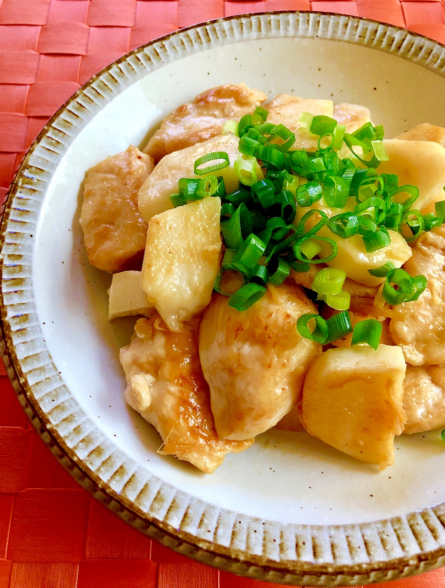 鶏むね肉と長芋のしょうゆ炒め