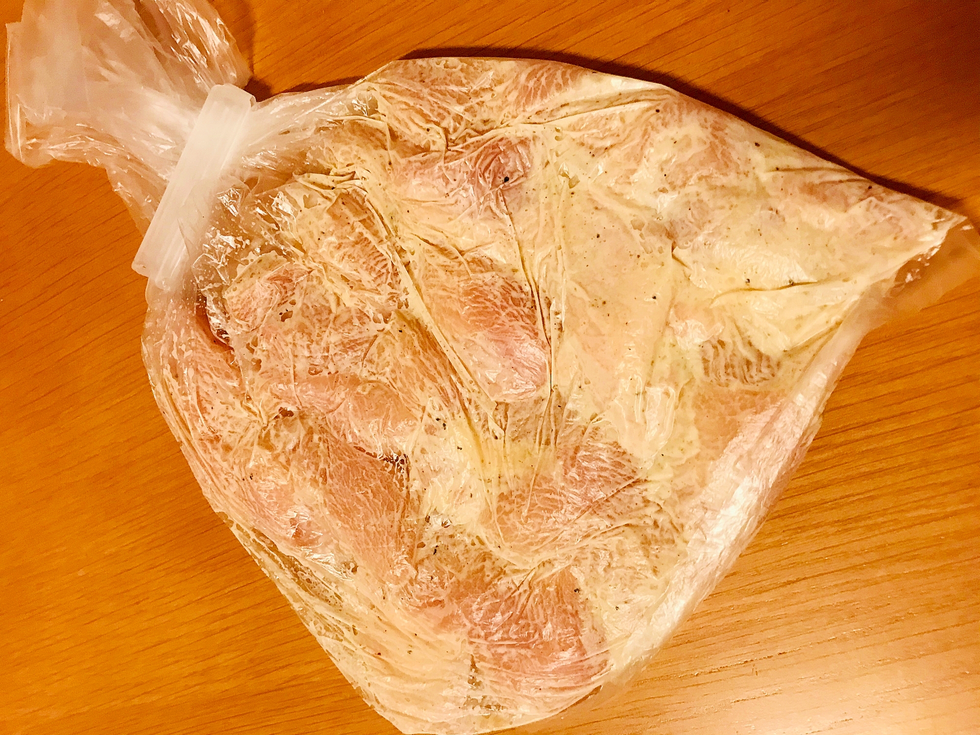 鶏むね肉　唐揚げ用　下味　準備