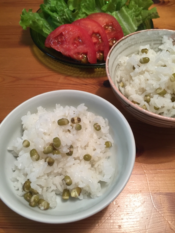 梅雨の季節に食べたい 緑豆ごはん