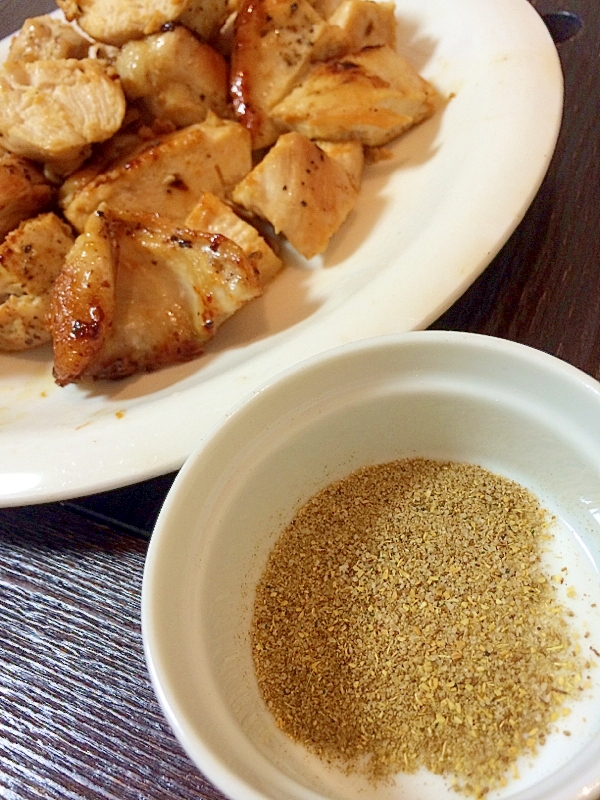 ムネ肉の山椒塩で食すシンプル焼き