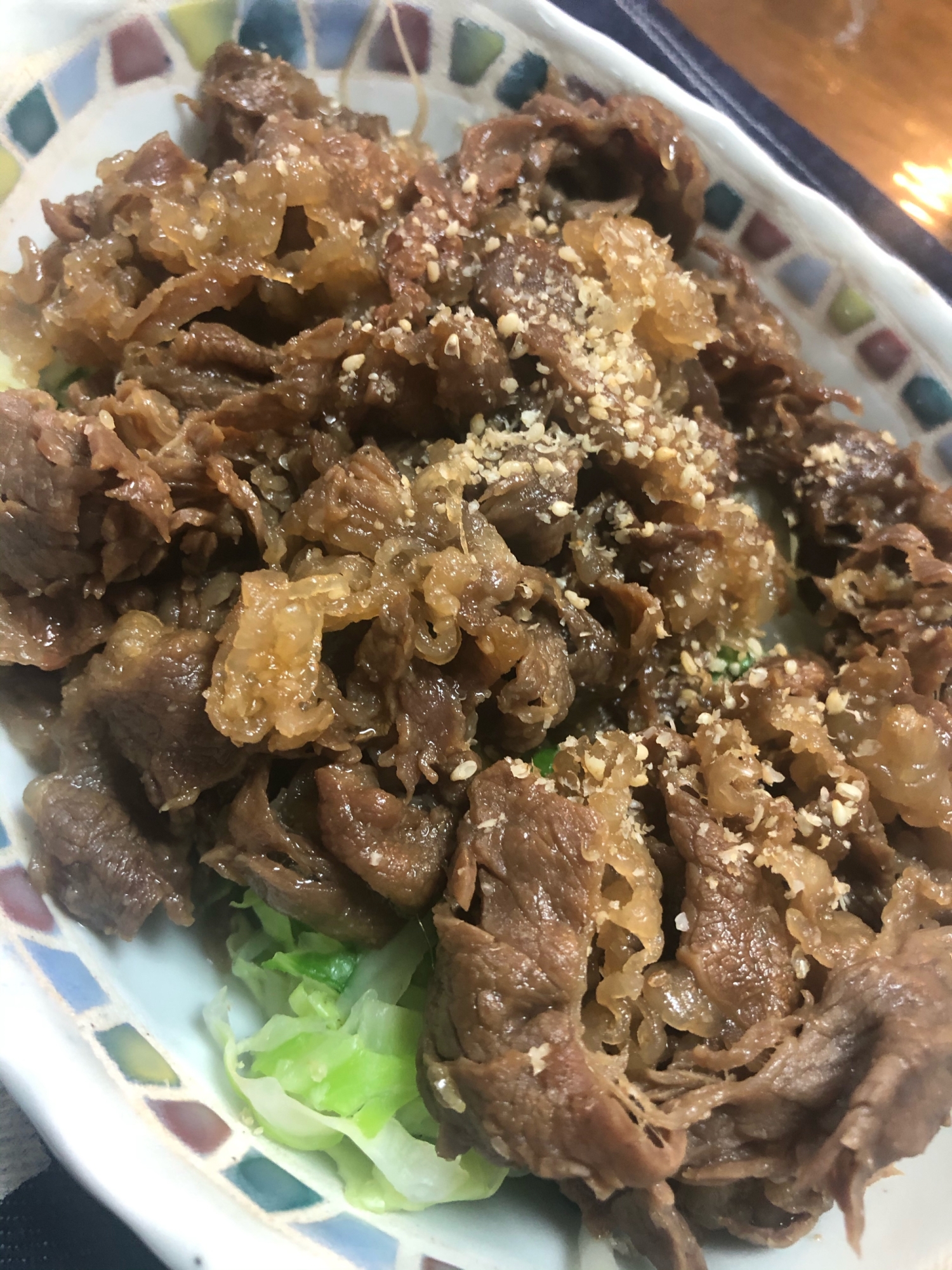 牛肉のすき焼き風サラダ