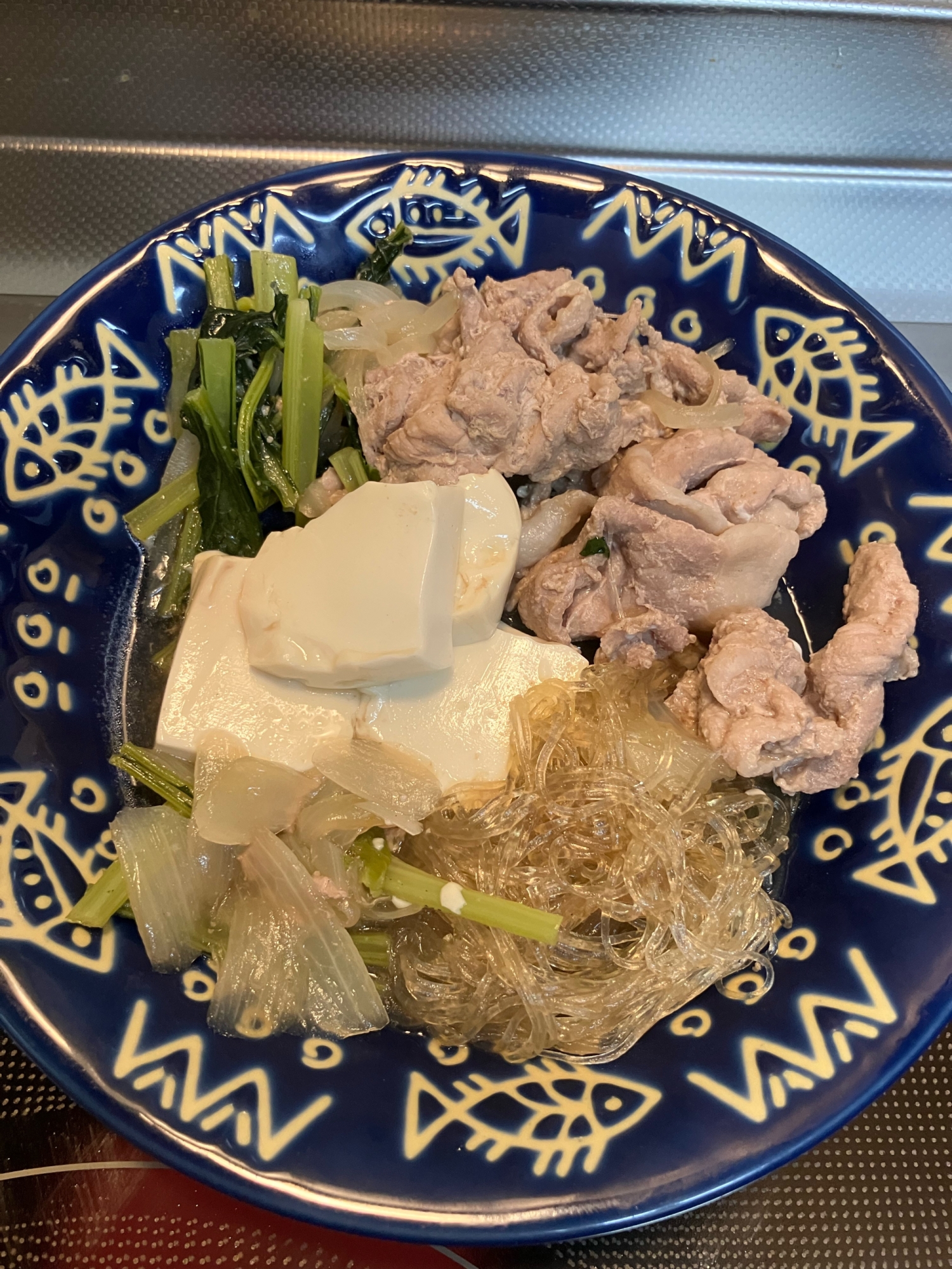 春雨deかさ増し♪小松菜入り肉豆腐^_^