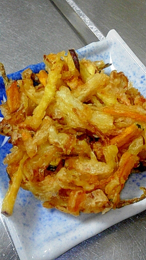 かぼちゃにさつまいもに玉ねぎ♪野菜だけ秋色かき揚げ