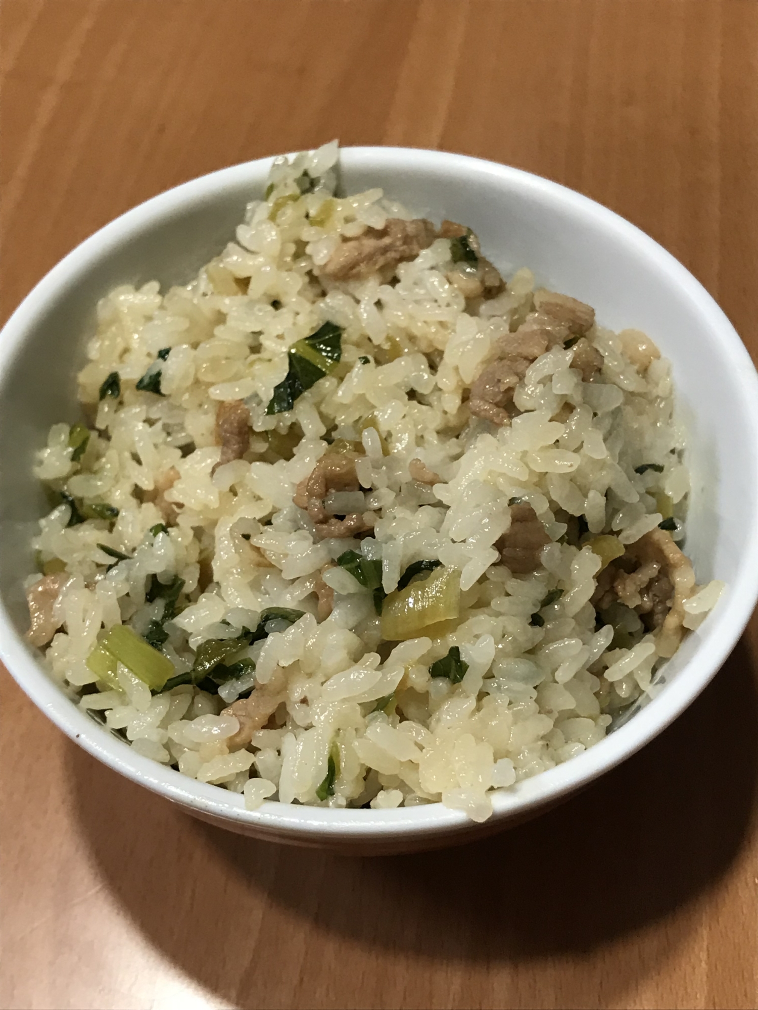 止まらない！豚バラと小松菜の混ぜご飯