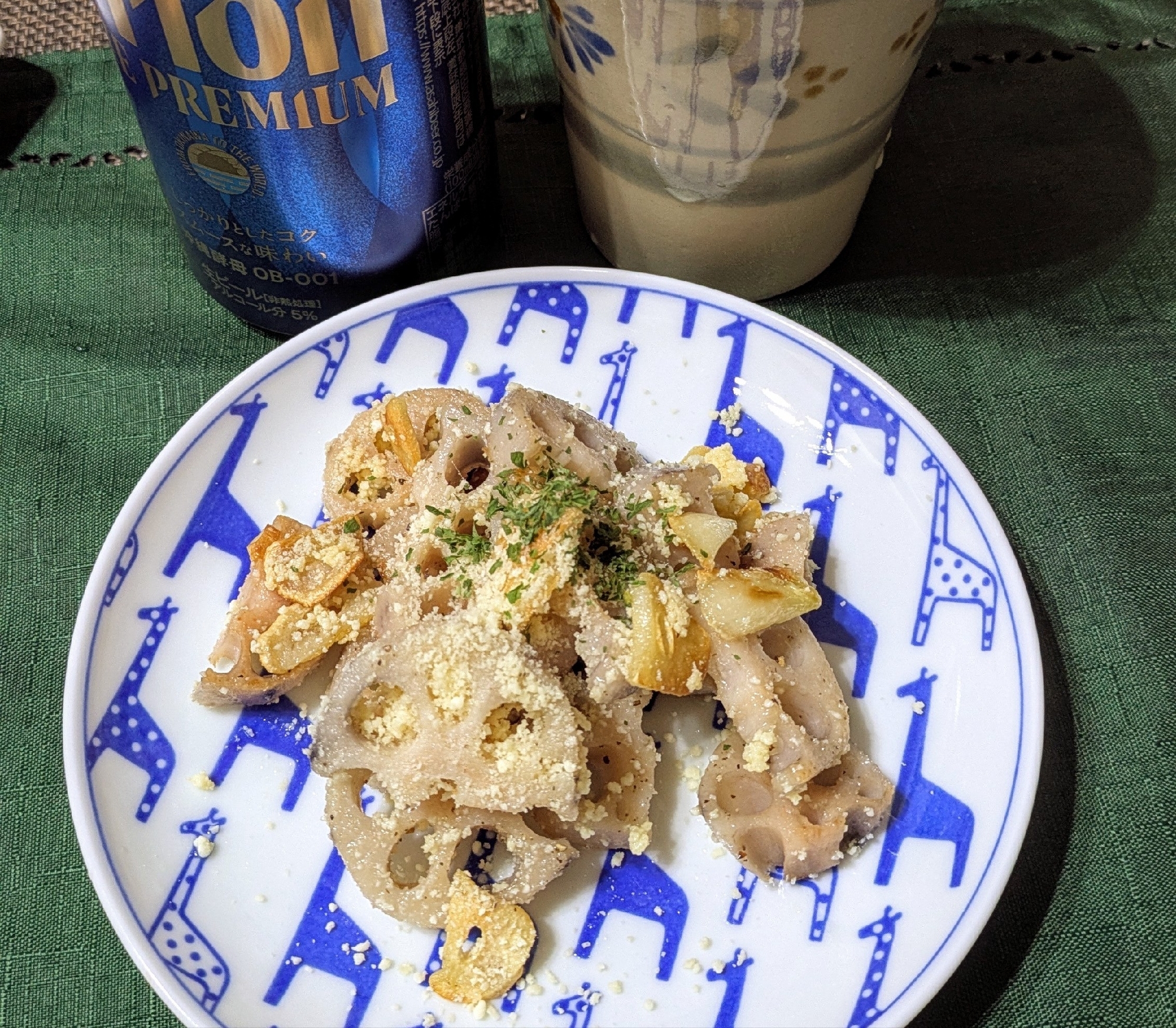 蓮根のガーリックチーズ