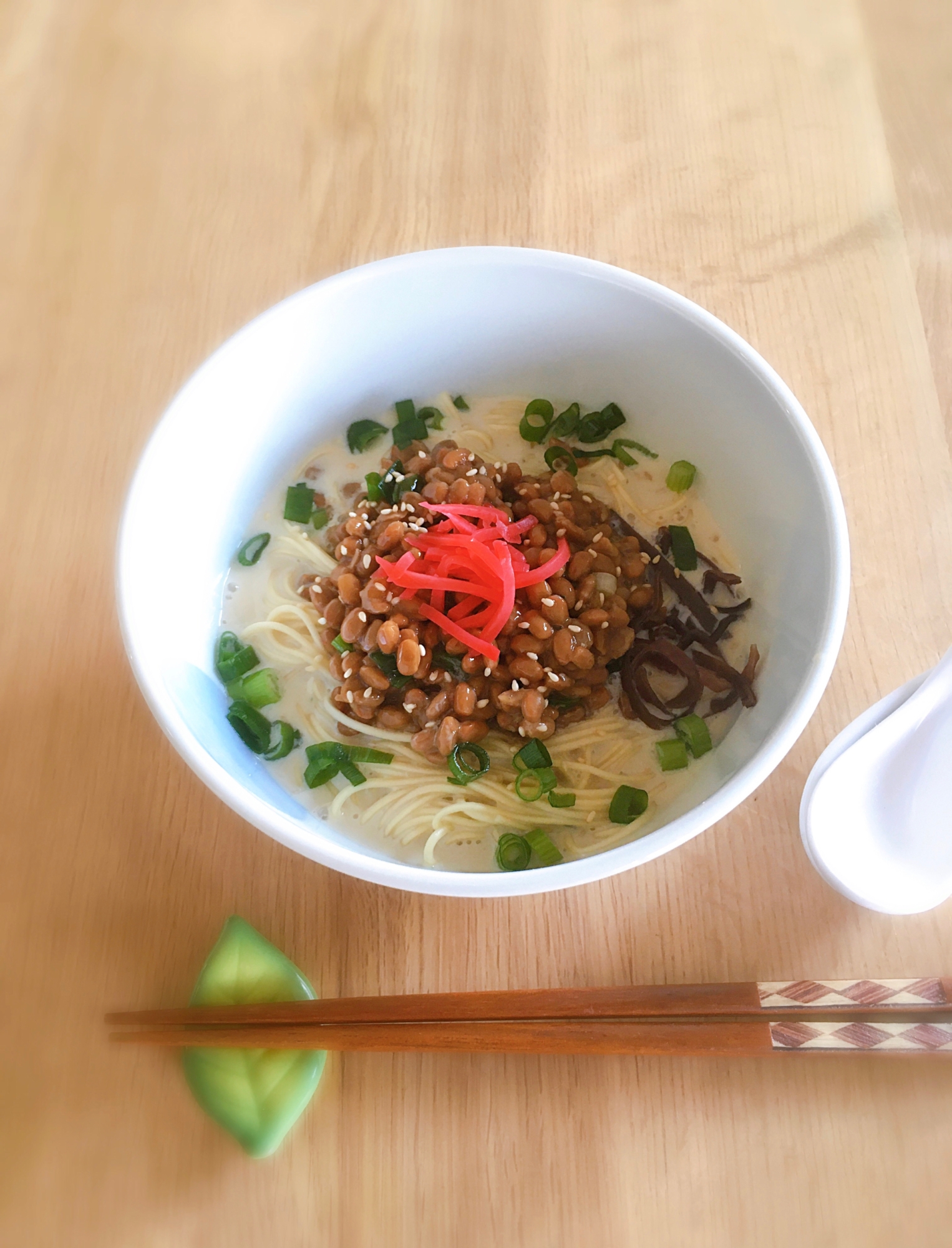 豚骨風☆ねばねば豆乳ラーメン♪