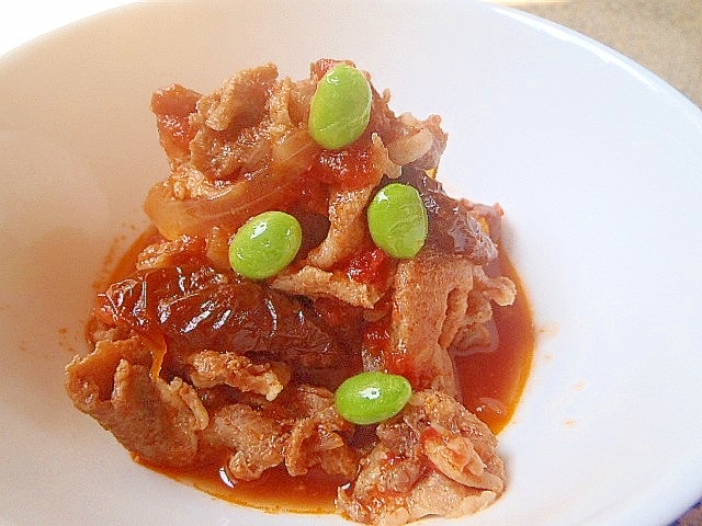 トマト缶de煮込むだけ簡単♪豚肉のトマト煮