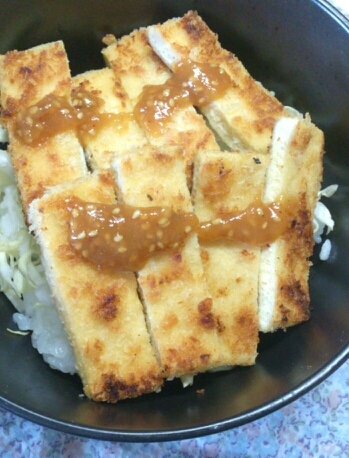 高野豆腐の味噌カツ丼