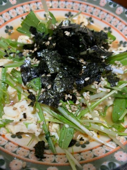水菜と豆腐の和風サラダ