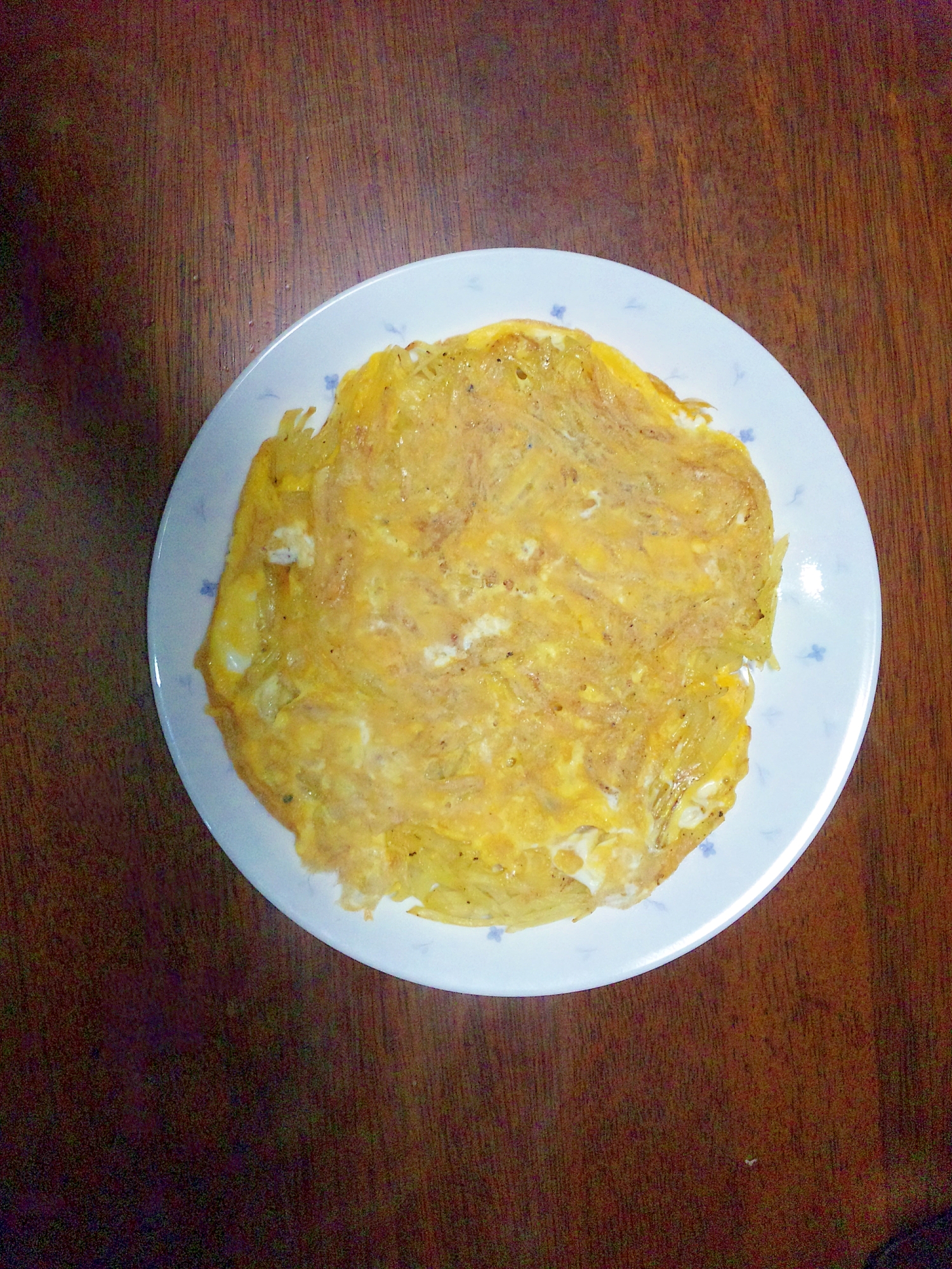 ハッシュドポテトの卵焼き