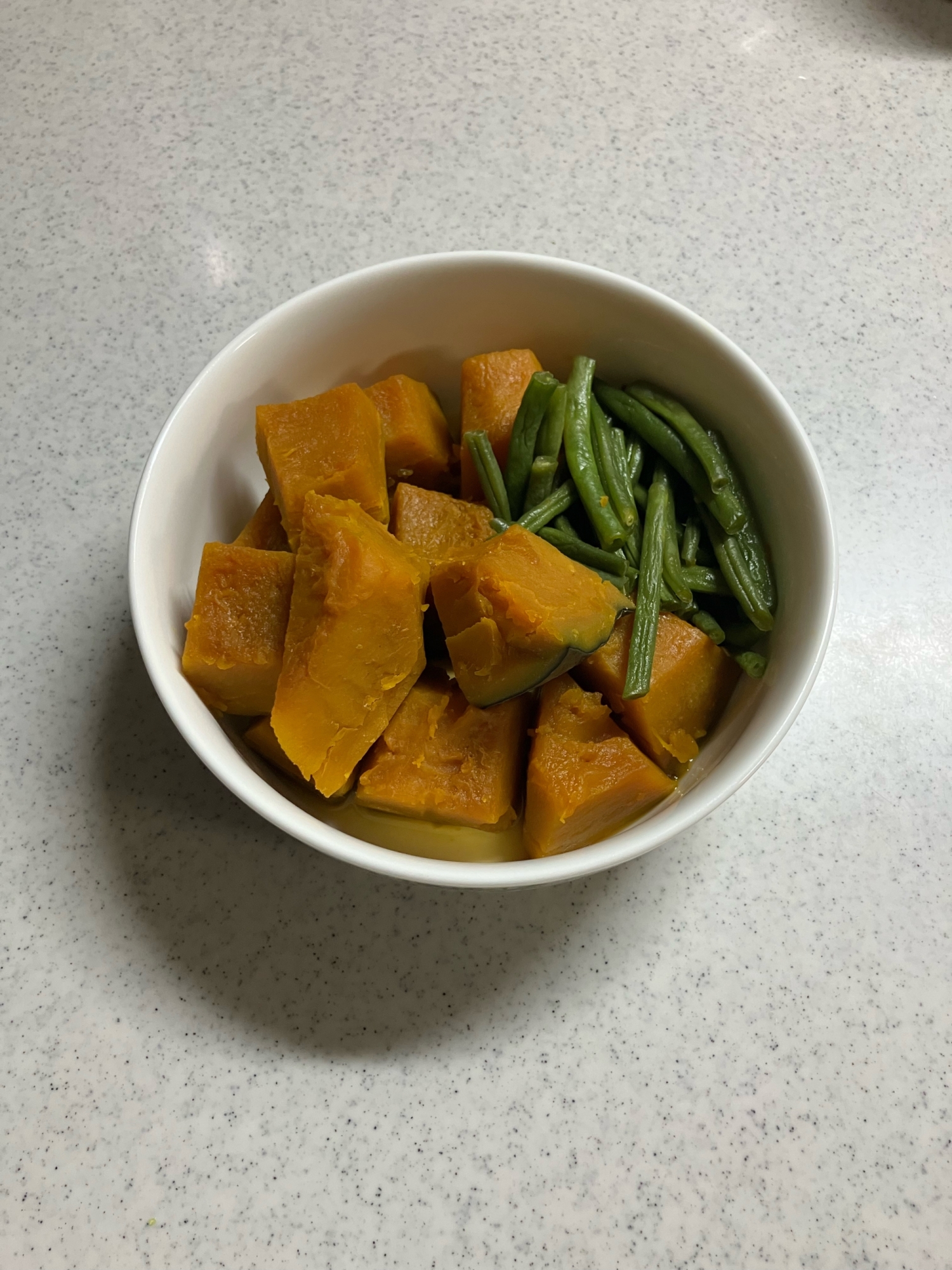 かぼちゃといんげんの煮物