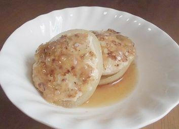玉ねぎの肉詰めあんかけ レシピ 作り方 By Makura S 楽天レシピ