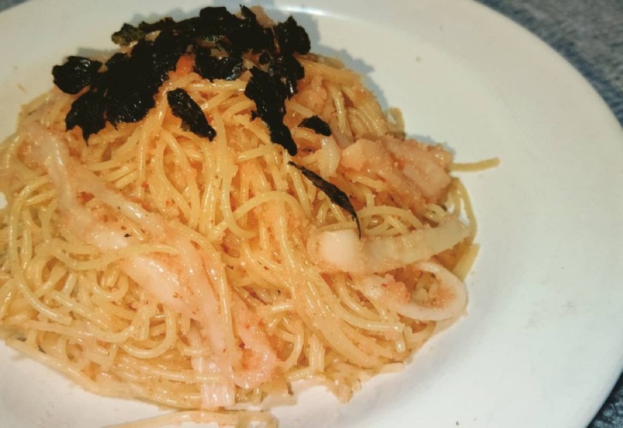 明太子とイカの和風パスタ♪