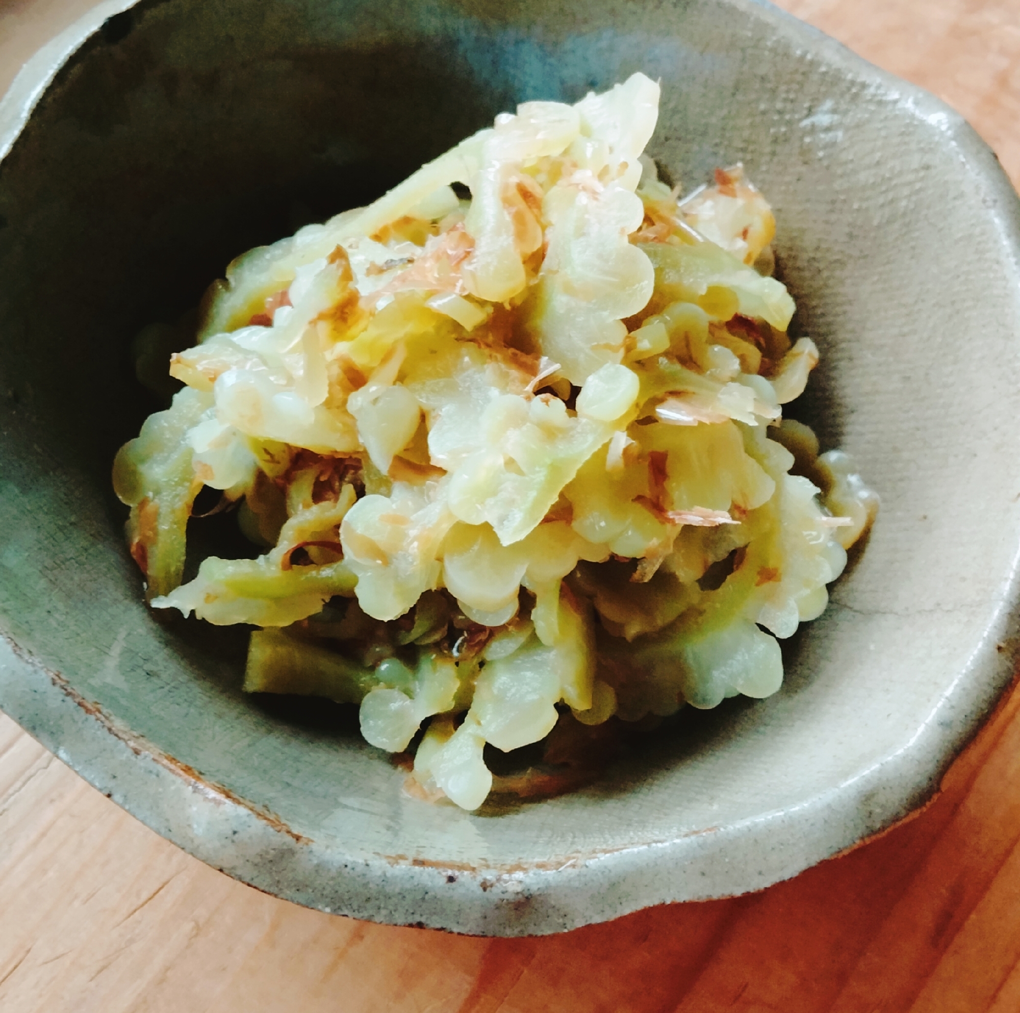 麺つゆで簡単味付け♪ゴーヤのおかか和え