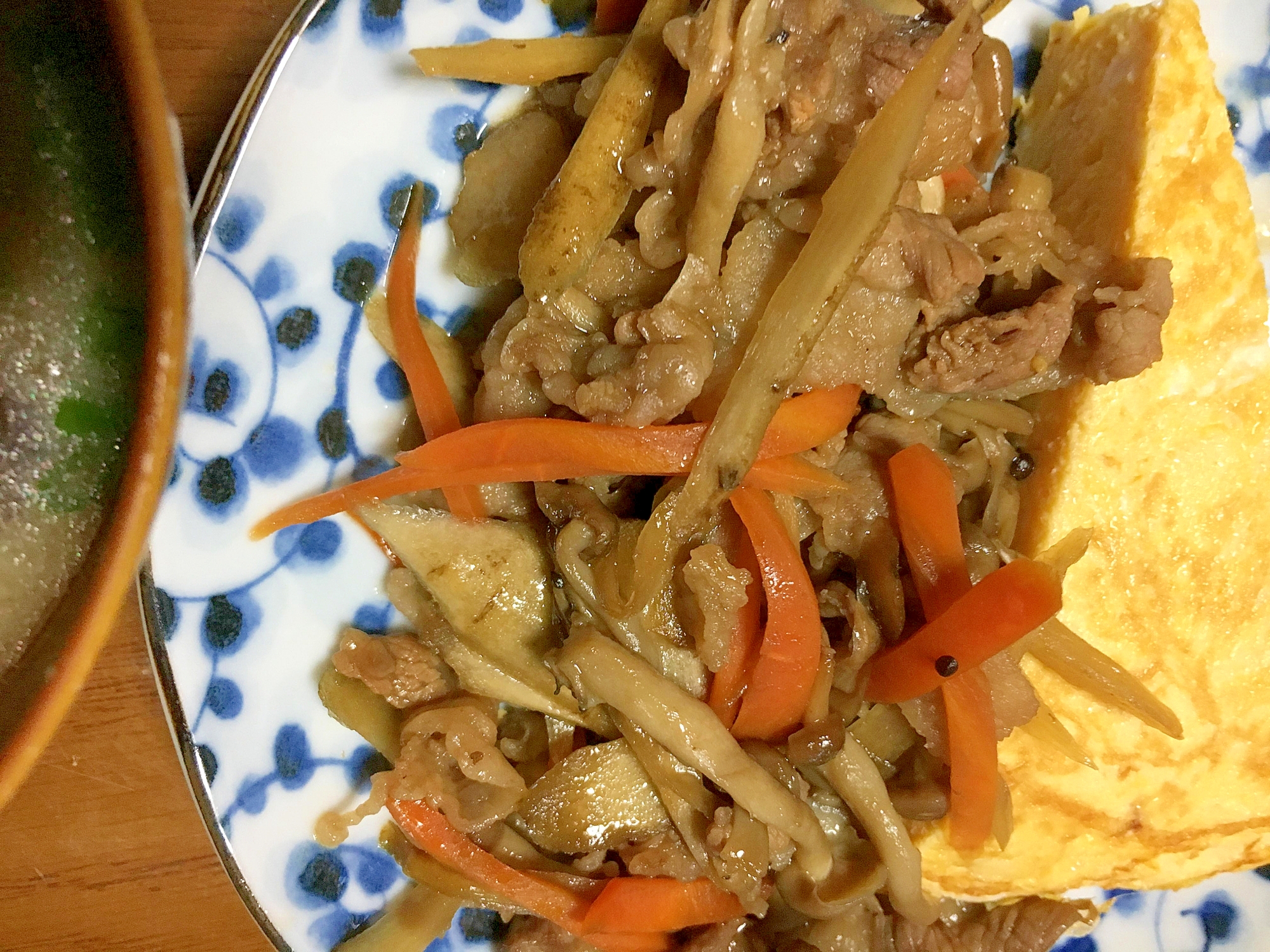 牛肉と牛蒡の甘辛炒め煮