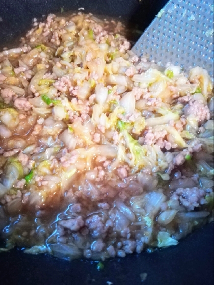 合挽き肉と白菜のオイスターソース炒め♡