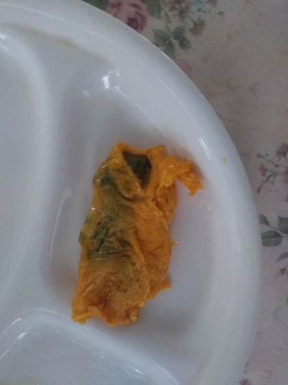 ほうれん草とねぎのオムレツ