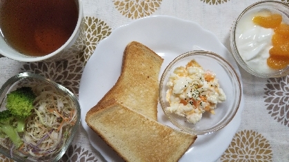 のんびりな日の朝ごはんです～♪卵美味しい♡