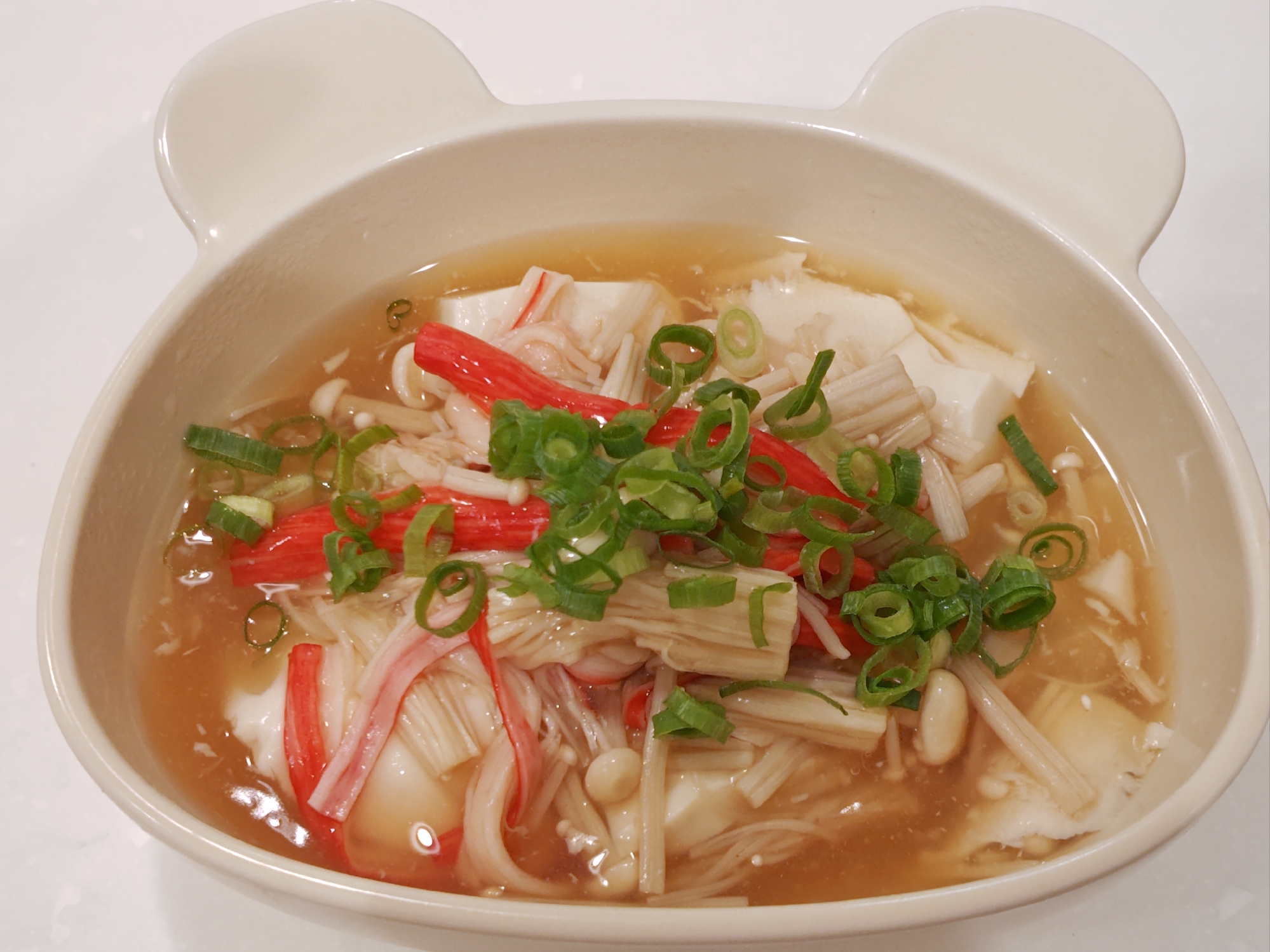 ♡豆腐カニカマえのきのあんかけ