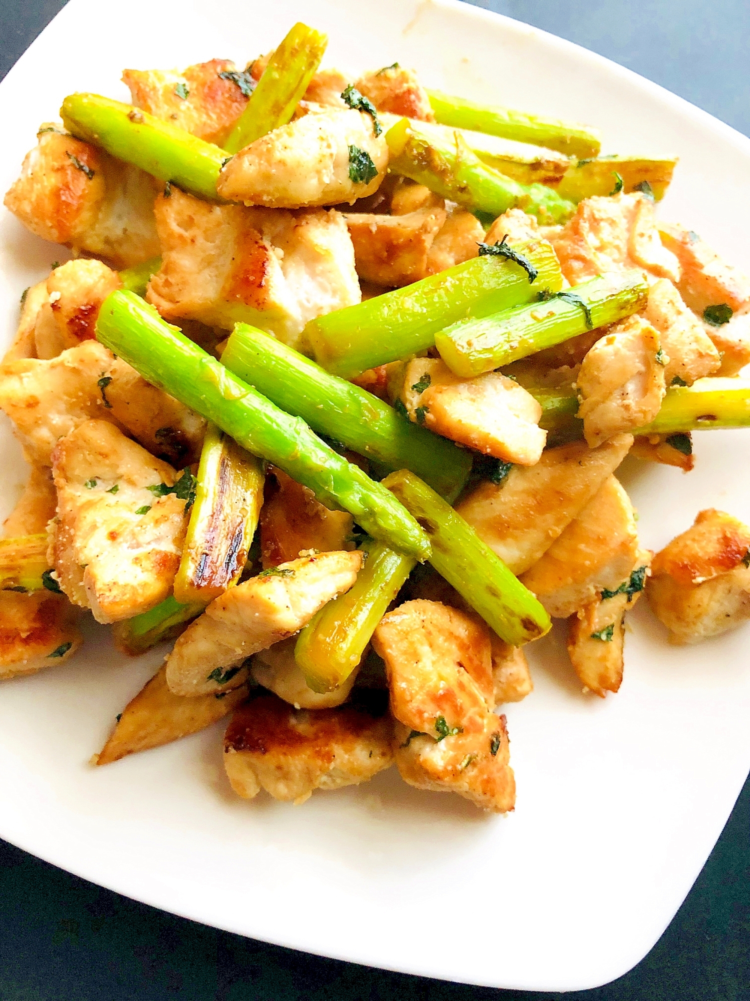 ささみとアスパラのさっぱり炒め