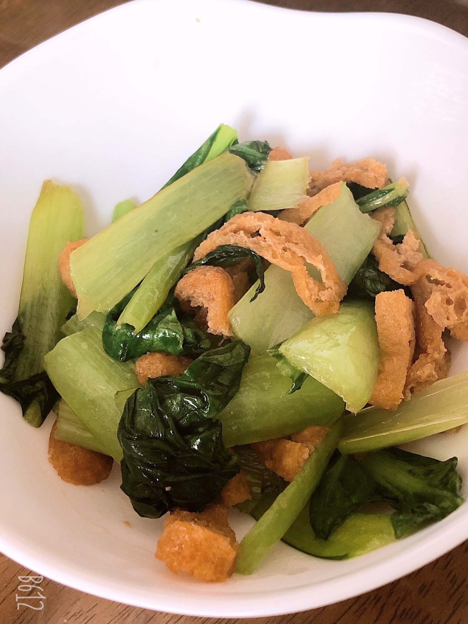 小松菜ときざみ揚げ炒め レシピ 作り方 By えりりん 楽天レシピ