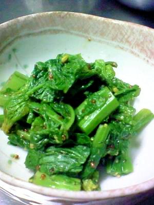 簡単 ヘルシー 菜の花のからし醤油和え レシピ 作り方 By Tarasuke 楽天レシピ