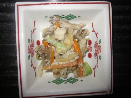 箸休めに～根菜と舞茸のおから煮