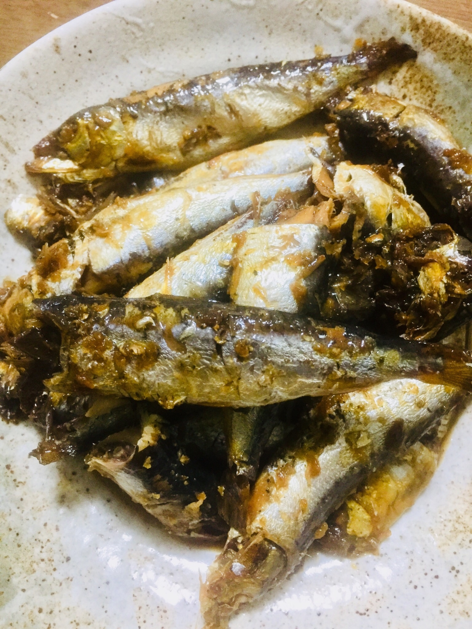 いわしの一夜干しの煮付け〜全身まるかぶり〜