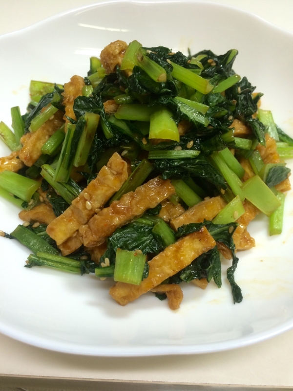 小松菜と、薄揚げの炒め物