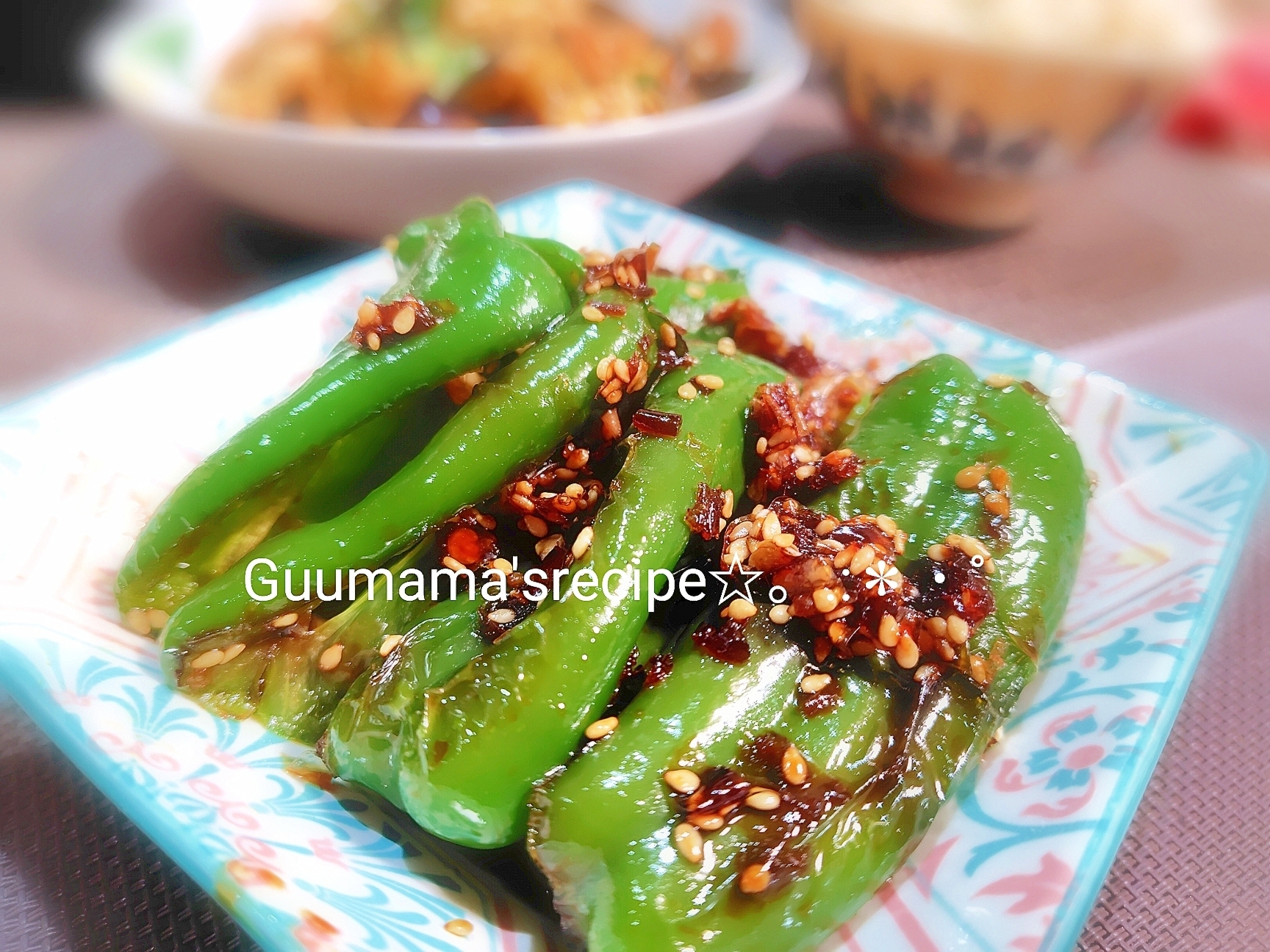 かつお節たっぷり♡ご飯が進む♡ピーマンの甘辛焼き