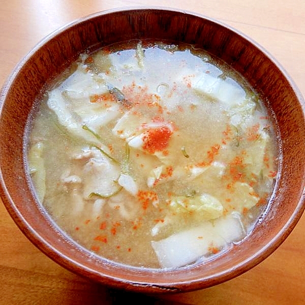白菜の味噌汁