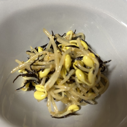 麹生活しましょ☘️豆もやしと塩昆布の塩麹和えꕤ୭*