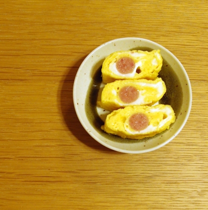 お弁当用に作りました
卵２個で作ったので、見本のお写真のような真ん丸の可愛い卵焼きではないですが･･･
美味しかったです
ご馳走様でした