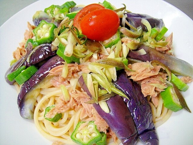 ナス オクラ パスタ