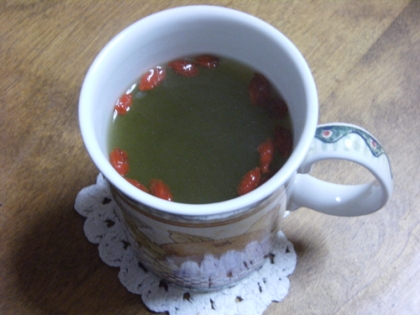 美的❤緑茶とクコでビタミン補給