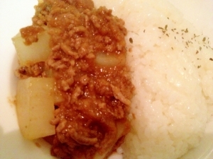 ルクエで簡単！大根＆ひき肉カレー♪★☆☆