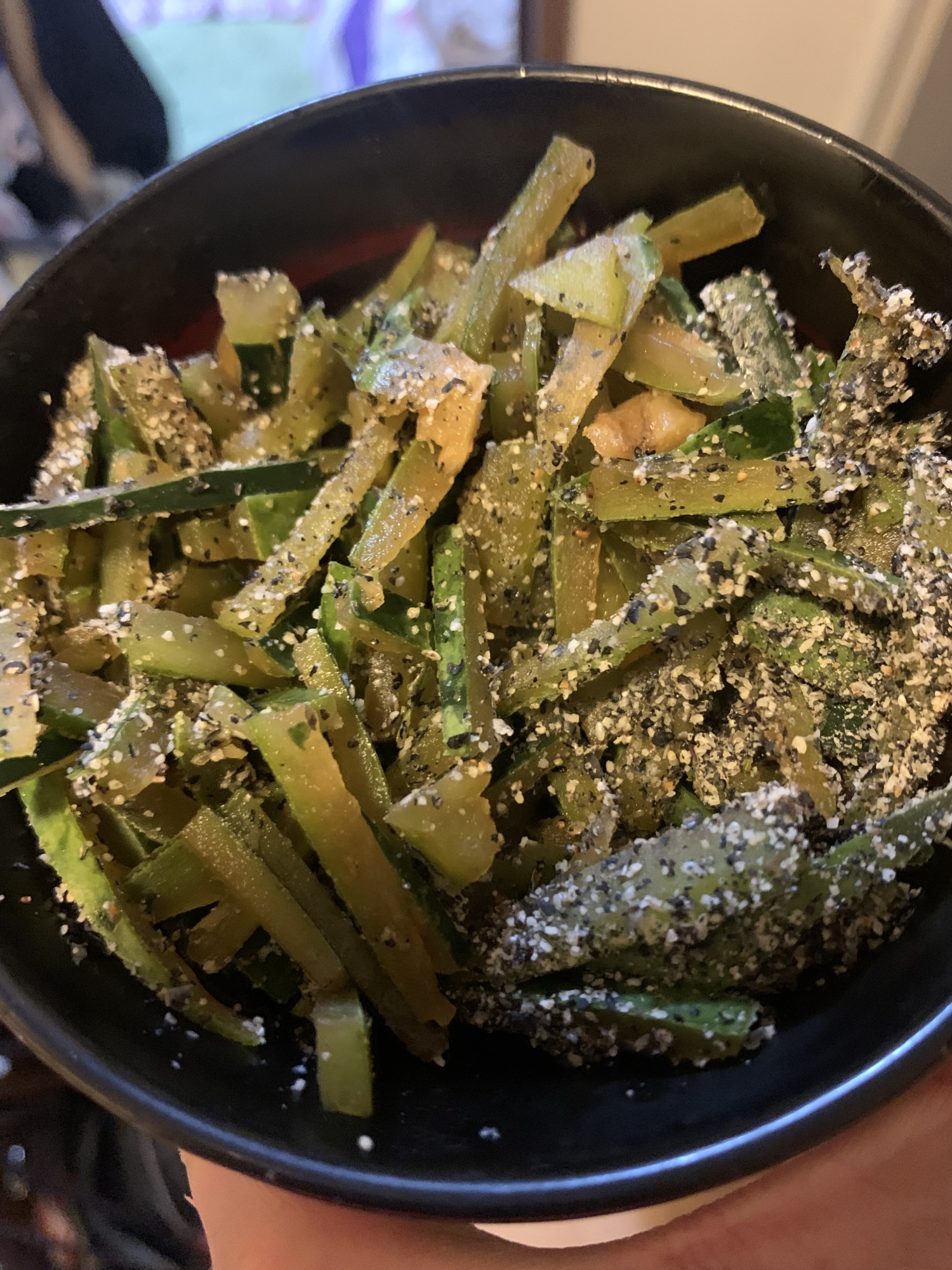 スイカの皮の胡麻きんぴら