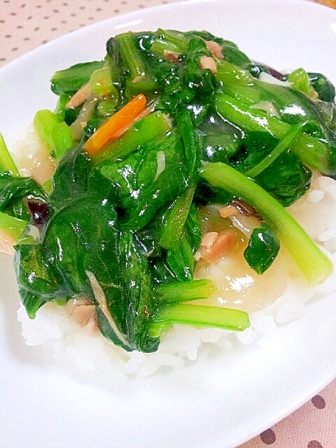 小松菜たっぷり中華丼 レシピ 作り方 By ラズベリっち 楽天レシピ 小松菜たっぷり中華丼 レシピ 作り方 By ラズベリっち 楽天レシピ