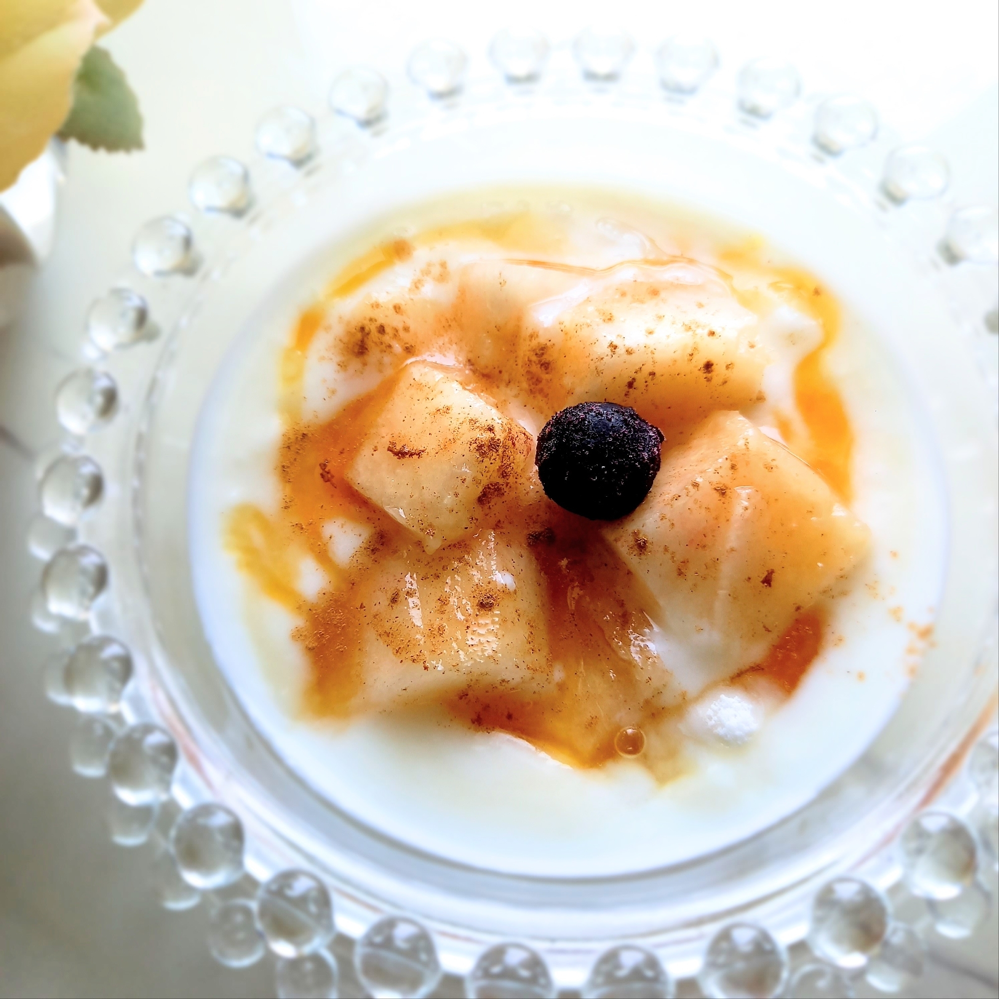 美活しましょᕷ* 桃と甘麹のヨーグルトꕤ୭*