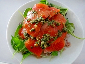 ジェノベーゼサーモン丼 レシピ 作り方 By Stacy 001 楽天レシピ