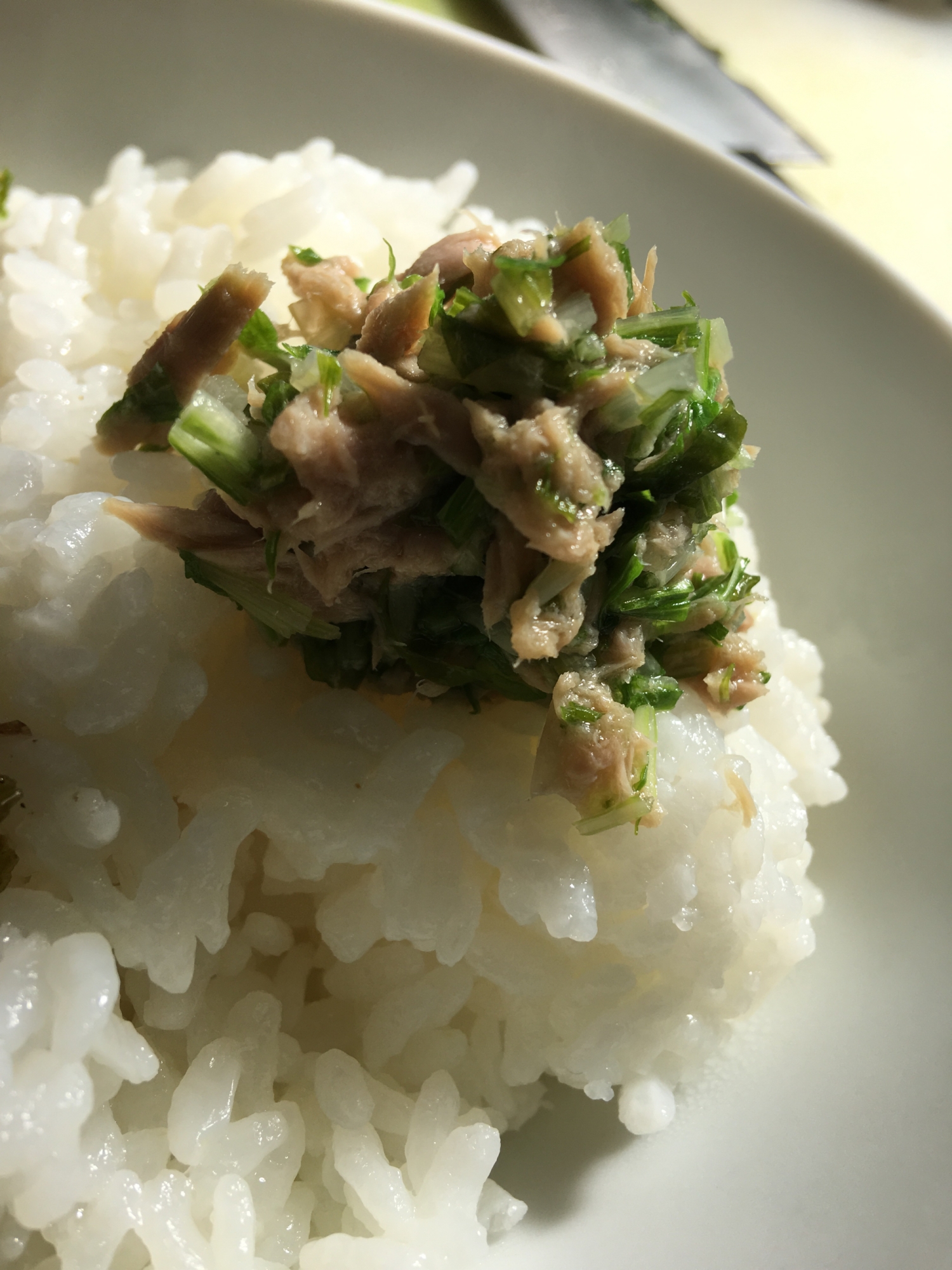 水菜とツナのシンプル和風