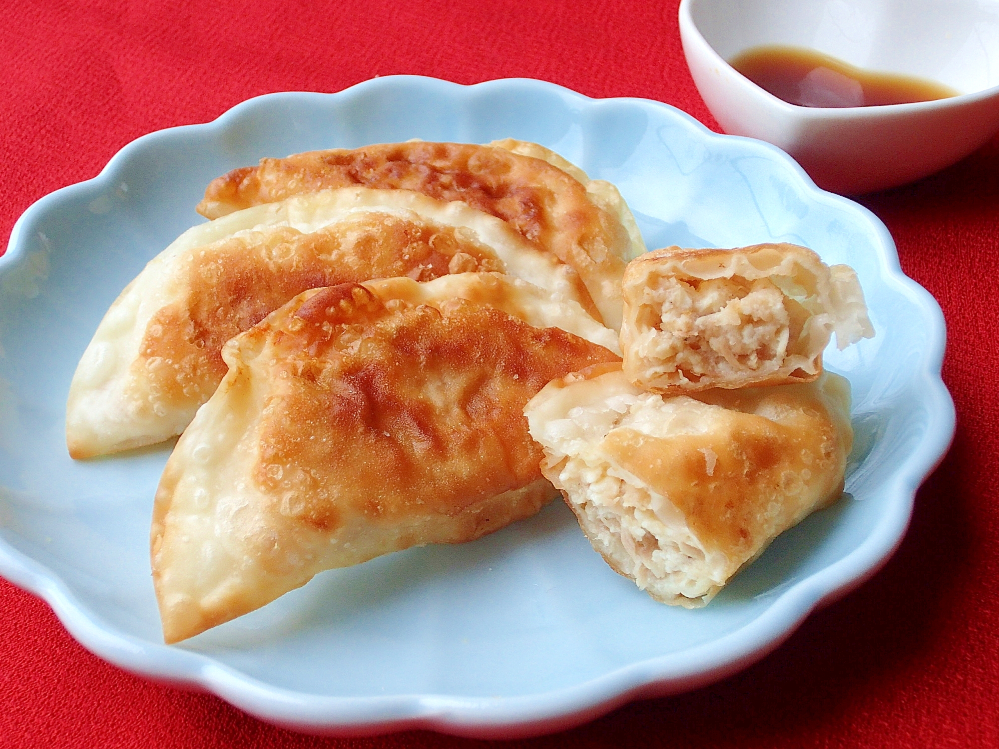 ツナと豆腐の餃子~ポン酢であっさり♪