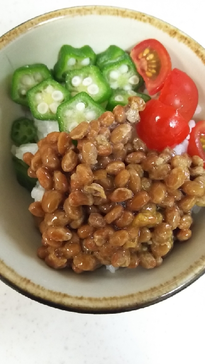 ヘルシー美味しい！ネバネバトマト丼