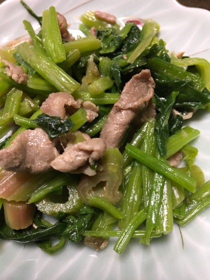 豚肉とほうれん草のポン酢炒め