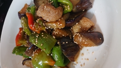 甘長とうがらしと茄子の炒め煮♩ご飯によく合います